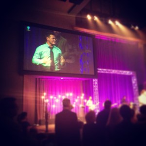 Josh (Ashley's husband) speaking at church!